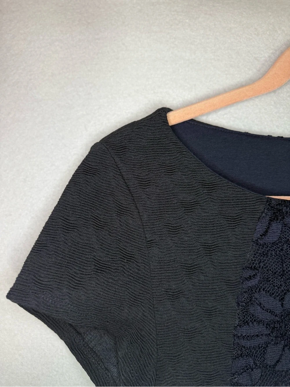 Anthropologie Moulinette Soeurs - Navy Lace-Panel Midi Sheath Dress - Size M - Picture 4 of 8